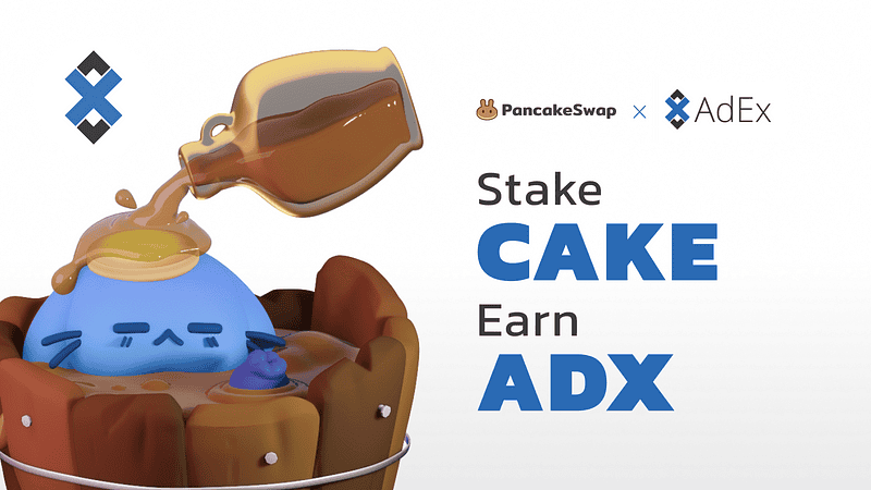 Stake CAKE earn ADX tokens